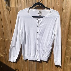 White Anne Klein Cardigan